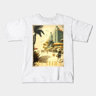 Argentina Beach Vintage Travel Art Poster Kids T-Shirt